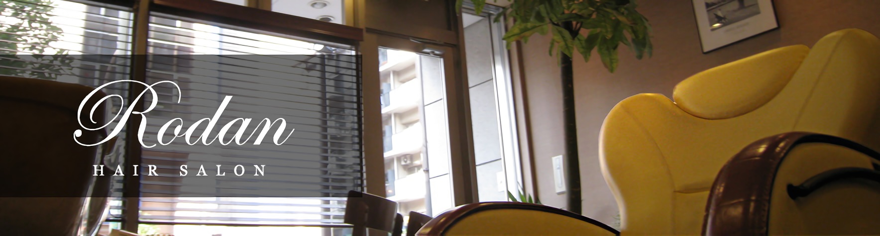 Hair Salon Rodan interior and logo